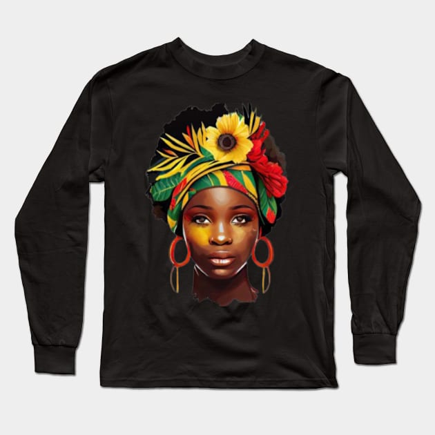 Brown woman Long Sleeve T-Shirt by Dream Big salah